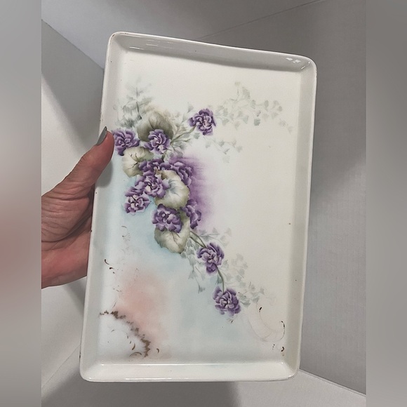 Limoges Other - Vintage LIMOGES perfume tray hand painted gold trimmed